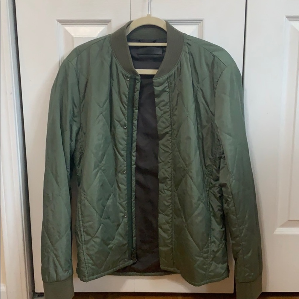 J Brand Jade Green Bomber Jacket (S)